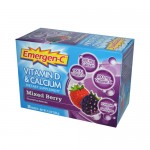 Alacer Emergen-C Vitamin D and Calcium Fizzy Drink Mix Mixed Berry - 30 Packets