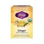 Yogi Organic Herbal Tea Caffeine Free Ginger - 16 Tea Bags - Case of 6