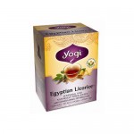 Yogi 100% Natural Herbal Tea Caffeine Free Egyptian Licorice - 16 Tea Bags - Case of 6