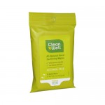 CleanWell All-Natural Hand Sanitizing Wipes Pocket Pack - 10 Wipes - Case of 8
