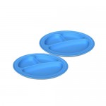 Green Toys Divided Plate - Blue - 2 Pack