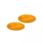 Green Toys Divided Plate - Orange - 2 Pack