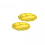 Green Toys Divided Plate - Yellow - 2 Pack